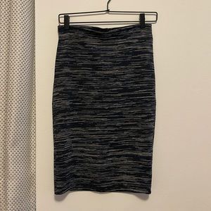 Navy pencil skirt